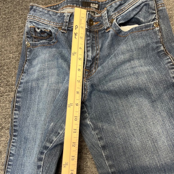 A NEW APPROACH ANA Women's Blue Denim Jeans Bootcut Size 6 Embroidered Pockets - Picture 5 of 9